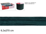 Nastro Decorativo 6,3 x 270 cm Effetto Velluto Verde LCH25-059-21