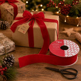 Nastro in Velluto Rosso 2,5 x 270 cm  Nastro Natalizio per Confezioni Regalo