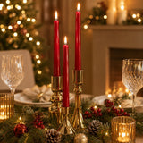 Candele Lisce Rosse 25 cm  Set 3 Pezzi in Box
