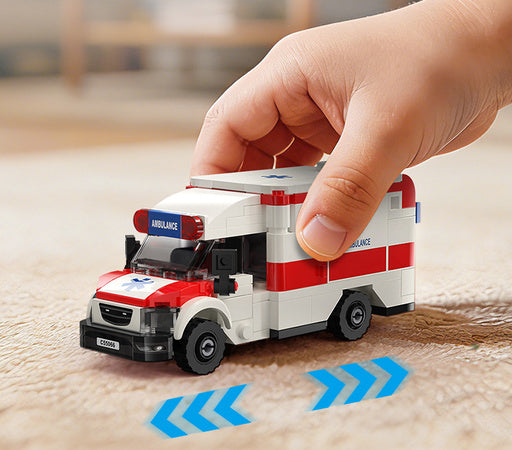 CADA Ambulanza Rescue Shield - Set Mattoncini Veicolo  Soccorso Ambulanza