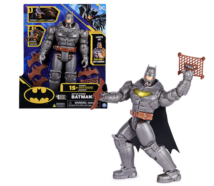 6064833 SPIN MASTER - BATMAN Personaggio Batman Deluxe Battle Strike con suoni i