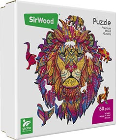 41666 GLOBO - PUZZLE LEONE IN LEGNO A4  - 150 PEZZI