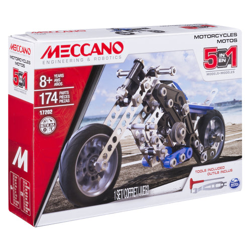 6036044 - Meccano . Set 5 in 1 Modelli Motocicletta